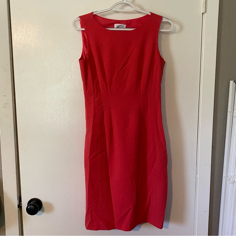 Coral Calvin Klein Dress